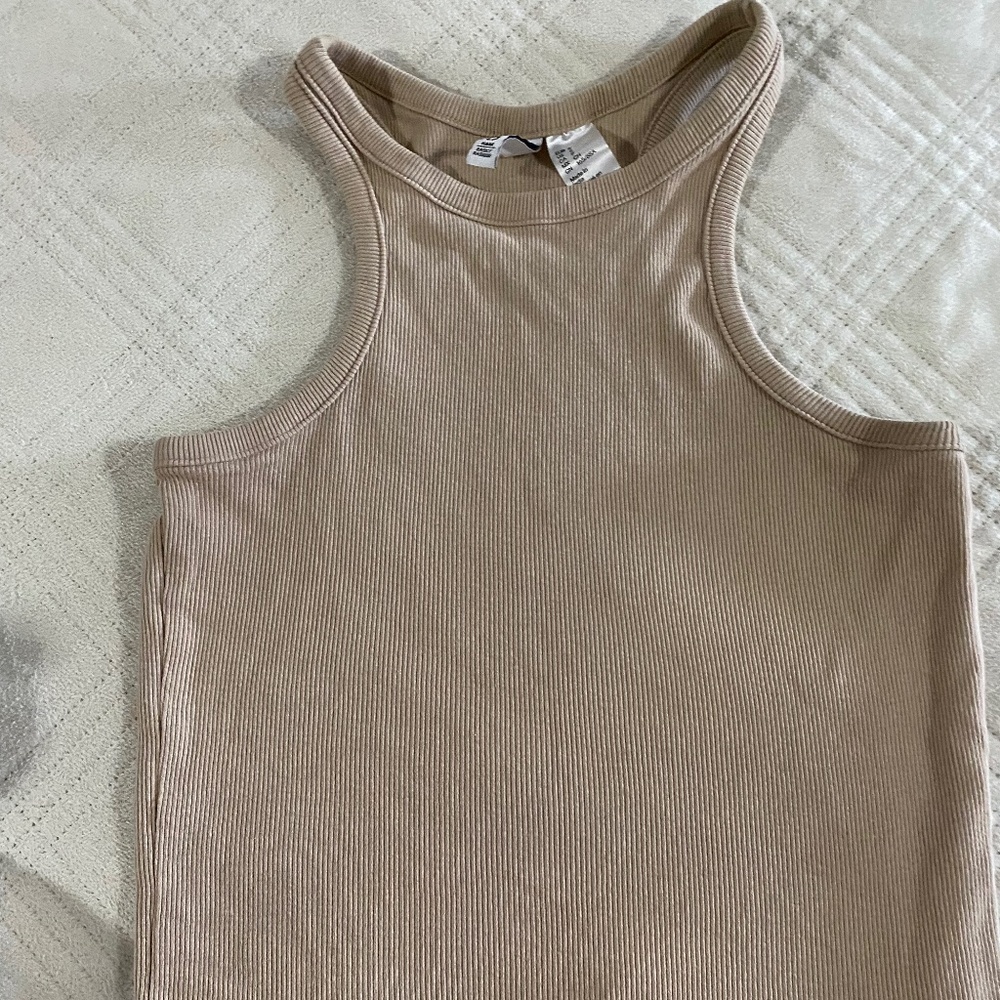 Divided by H&M  women beige tank top